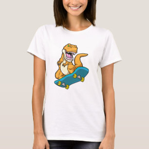 Dinosaur as Skater with Skateboard T-Shirt
