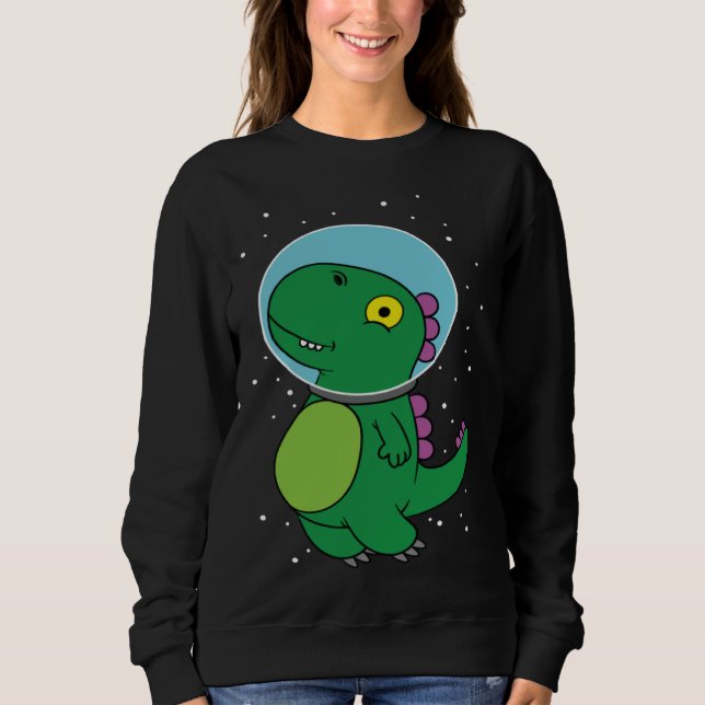 Dinosaur astronaut children's gift for space fans sweatshirt (Front)