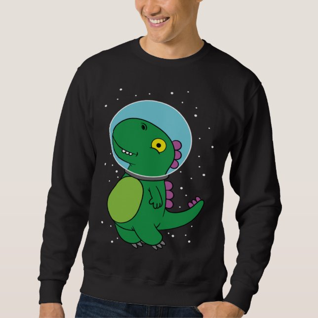 Dinosaur astronaut children's gift for space fans sweatshirt (Front)