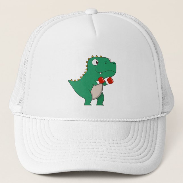 Dinosaur at Boxing with Boxing gloves Trucker Hat (Front)