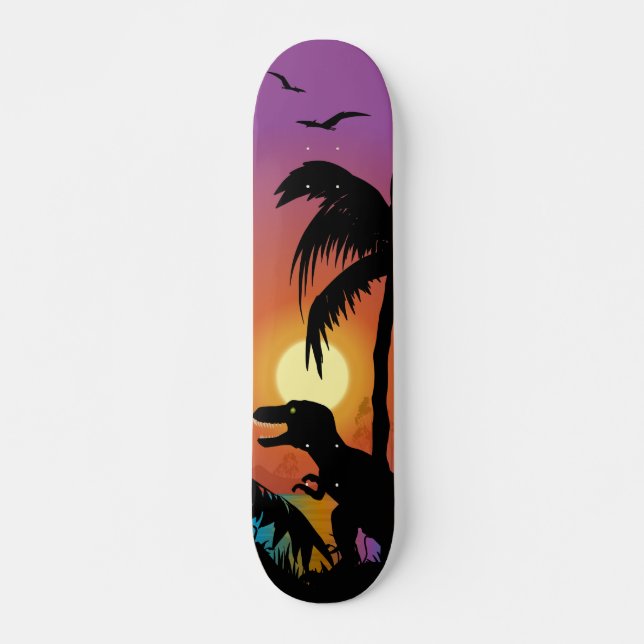 Dinosaur at Dawn Skateboard (Front)