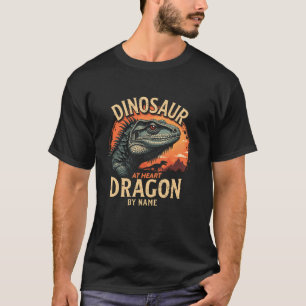 Dinosaur At Heart Dragon By Name Iguana Reptile Ow T-Shirt