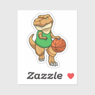 Dinosaur at Sports with Basketball