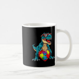 Dinosaur Autism Awareness Puzzle Pieces Boys Kids Coffee Mug