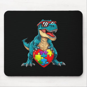 Dinosaur Autism Awareness Puzzle Pieces Boys Kids Mouse Pad