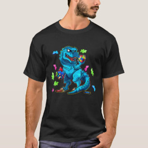 Dinosaur Autism Kids Dinosaur Rex Cute Boys 3 T-Shirt