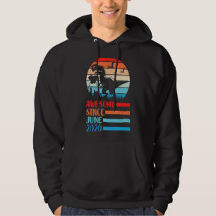 Dinosaur Awesome Since June 2020 Happy Birthday 2 Hoodie
