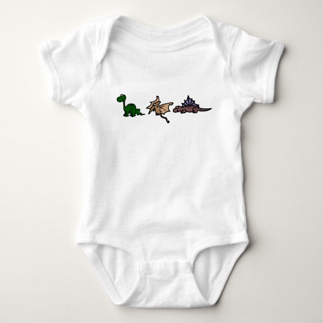 Dinosaur babies baby bodysuit (Front)
