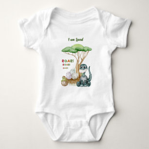 Dinosaur Baby Bodysuit   Customise Family T-Shirt