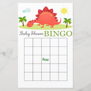 Dinosaur baby shower bingo card,Dino bingo card