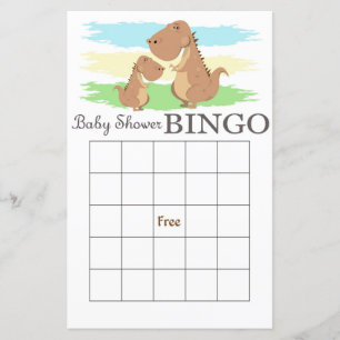 Dinosaur baby shower bingo card,Dinosaur bingo