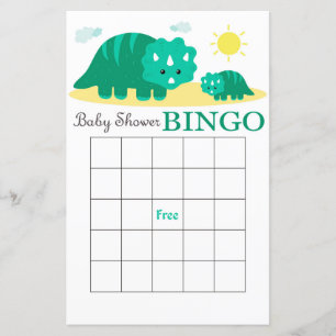 Dinosaur baby shower bingo card,Dinosaur bingo