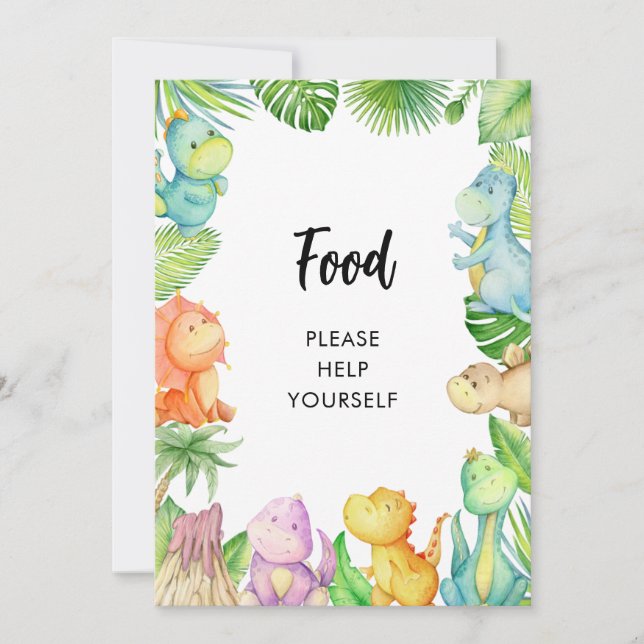 Dinosaur Baby Shower Card (Front)