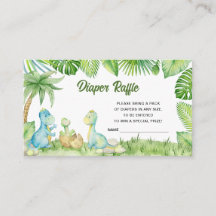 Dinosaur Baby Shower Diaper Raffle