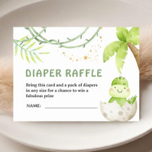 Dinosaur Baby Shower Diaper Raffle