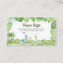 Dinosaur Baby Shower Diaper Raffle