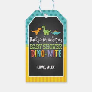 Dinosaur Baby Shower Favour Tag