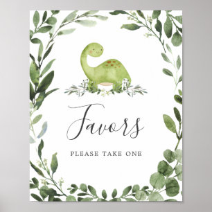 Dinosaur Baby Shower Favours Sign