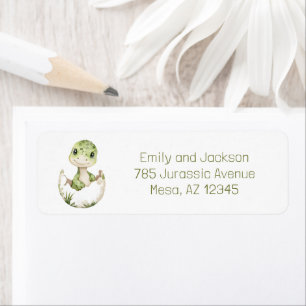 Dinosaur Baby Shower Hatching Soon Return Address Return Address Label
