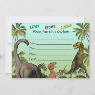 Dinosaur baby shower invitation