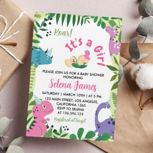 Dinosaur Baby Shower Invitation