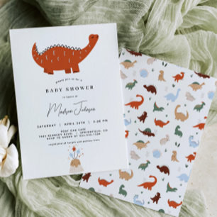 Dinosaur Baby Shower Invitation