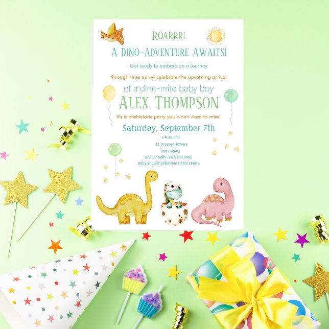 Dinosaur Baby Shower Invitation (Creator Uploaded)