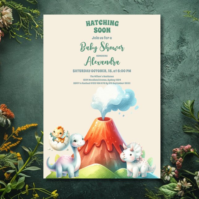 Dinosaur Baby Shower Invitation (Creator Uploaded)