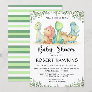 Dinosaur Baby Shower Invitation