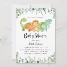 Dinosaur Baby Shower Invitations