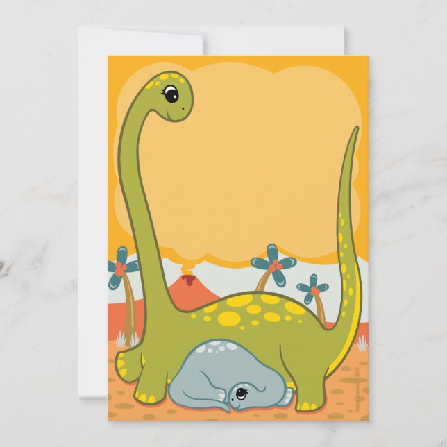 Dinosaur Baby Shower Invitations (Front)