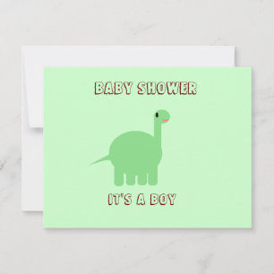Dinosaur Baby shower its a boy Announcement