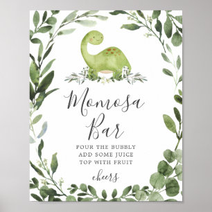Dinosaur Baby Shower Mimosa Bar Sign