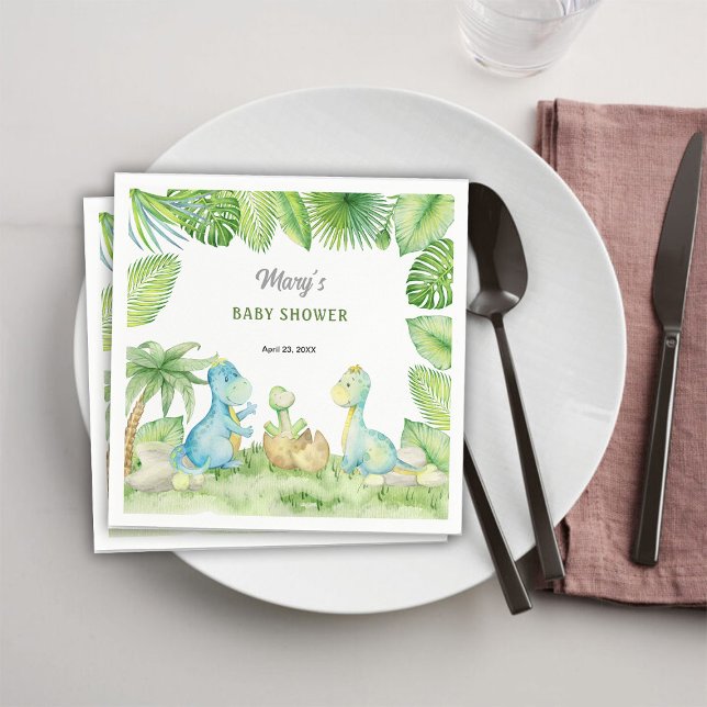 Dinosaur Baby Shower  Napkin (Creator Uploaded)