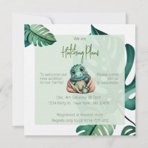 Dinosaur baby shower neutral Invitation
