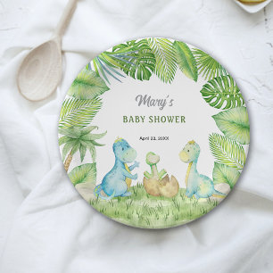 Dinosaur Baby Shower  Paper Plate