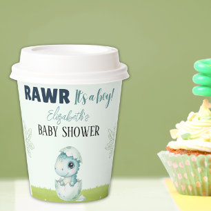 Dinosaur Baby Shower Party Napkins for Boy Paper Cups