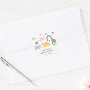 Dinosaur Baby Shower Sticker