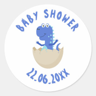 Dinosaur Baby Shower Sticker