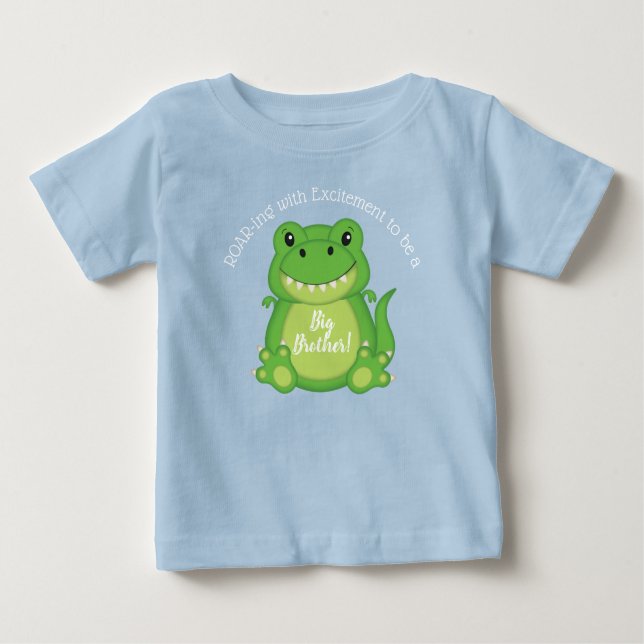 Dinosaur Baby Shower T-Rex Baby T-Shirt (Front)