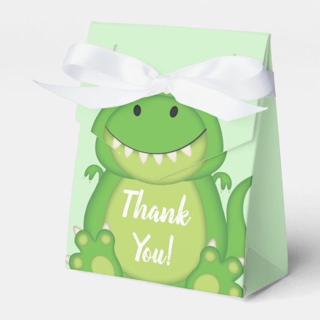 Dinosaur Baby Shower T-Rex  Favour Box (Front Side)