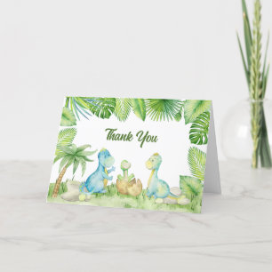 Dinosaur Baby Shower Thank You Card