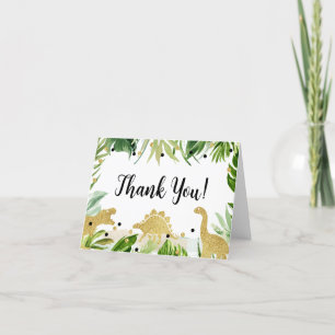 Dinosaur Baby Shower Thank You Card