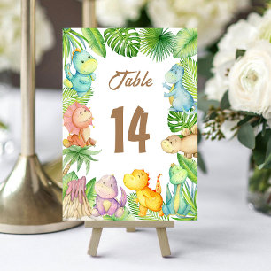 Dinosaur Baby Table Number