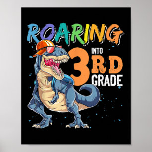 Dinosaur Back To School Im Ready To Crush 3rd Grad Poster