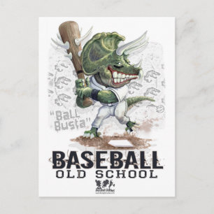 Dinosaur Baseball Ball Busta Gear Postcard