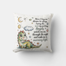 Dinosaur Bedtime Prayer Pillow
