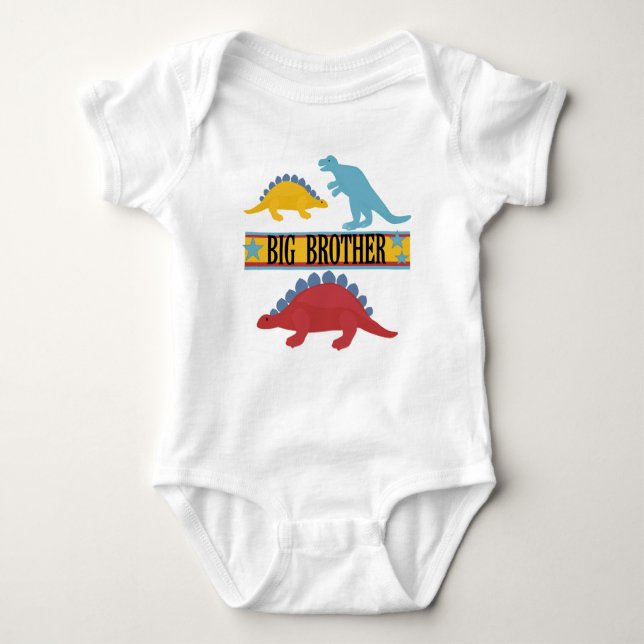 Dinosaur Big Brother Baby Bodysuit (Front)