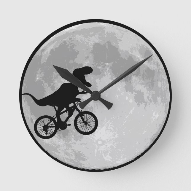 Dinosaur Bike & Moon Round Clock (Front)