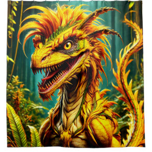 Dinosaur Bird Shower Curtain